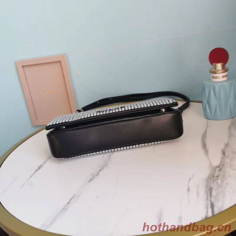 miu miu Matelasse Nappa Leather Shoulder Bag 5BT164 black miu miu Matelasse Nappa Leather Shoulder Bag 5BT164 black