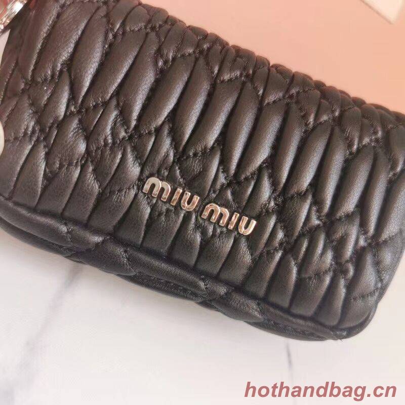 miu miu Matelasse Nappa Leather mini Shoulder Bag 5TT124 black miu miu Matelasse Nappa Leather mini Shoulder Bag 5TT124 black