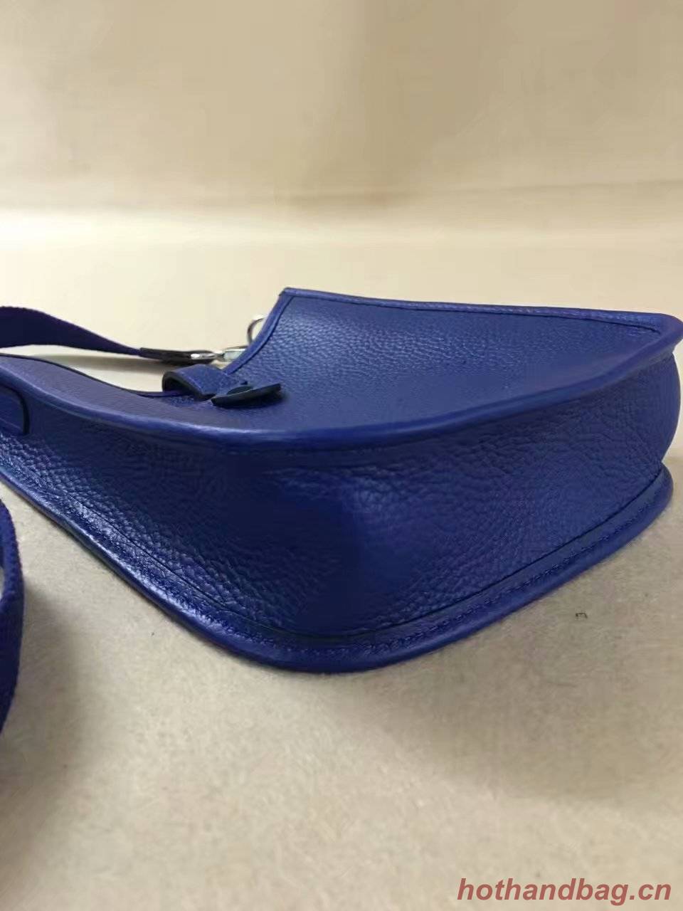 Hermes Evelyne original togo leather mini Shoulder Bag H15698 optic blue Hermes Evelyne original togo leather mini Shoulder Bag H15698 optic blue