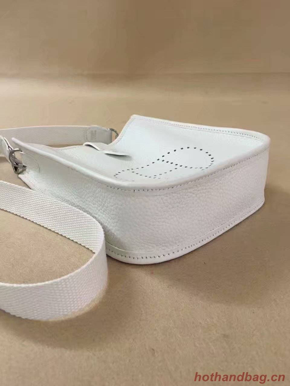Hermes Evelyne original togo leather mini Shoulder Bag H15698 white Hermes Evelyne original togo leather mini Shoulder Bag H15698 white