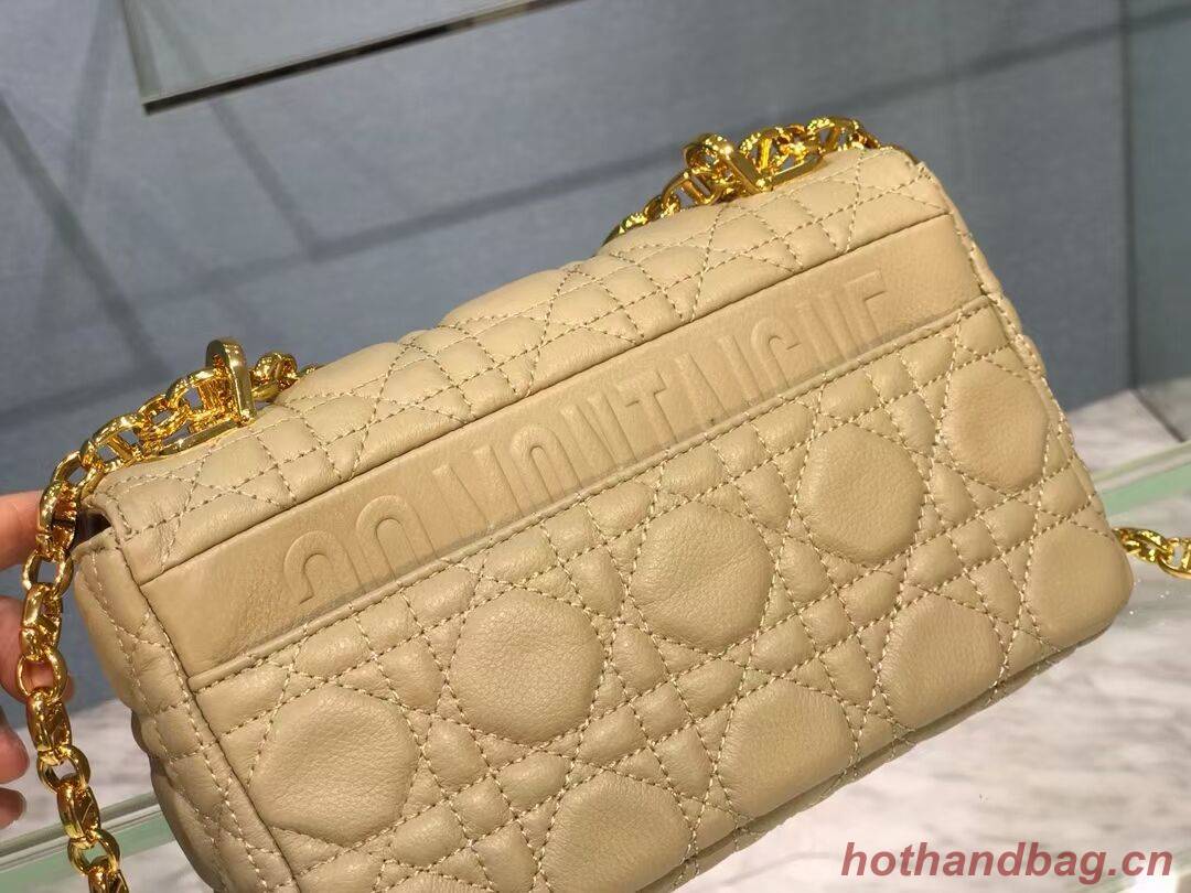 Dior SMALL DIOR CARO BAG Soft Cannage Calfskin M9241 apricot Dior SMALL DIOR CARO BAG Soft Cannage Calfskin M9241 apricot
