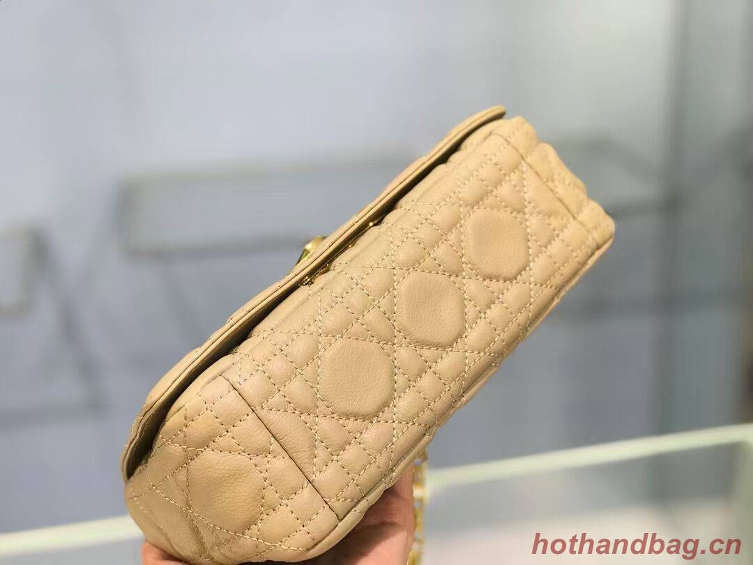 Dior SMALL DIOR CARO BAG Soft Cannage Calfskin M9241 apricot Dior SMALL DIOR CARO BAG Soft Cannage Calfskin M9241 apricot