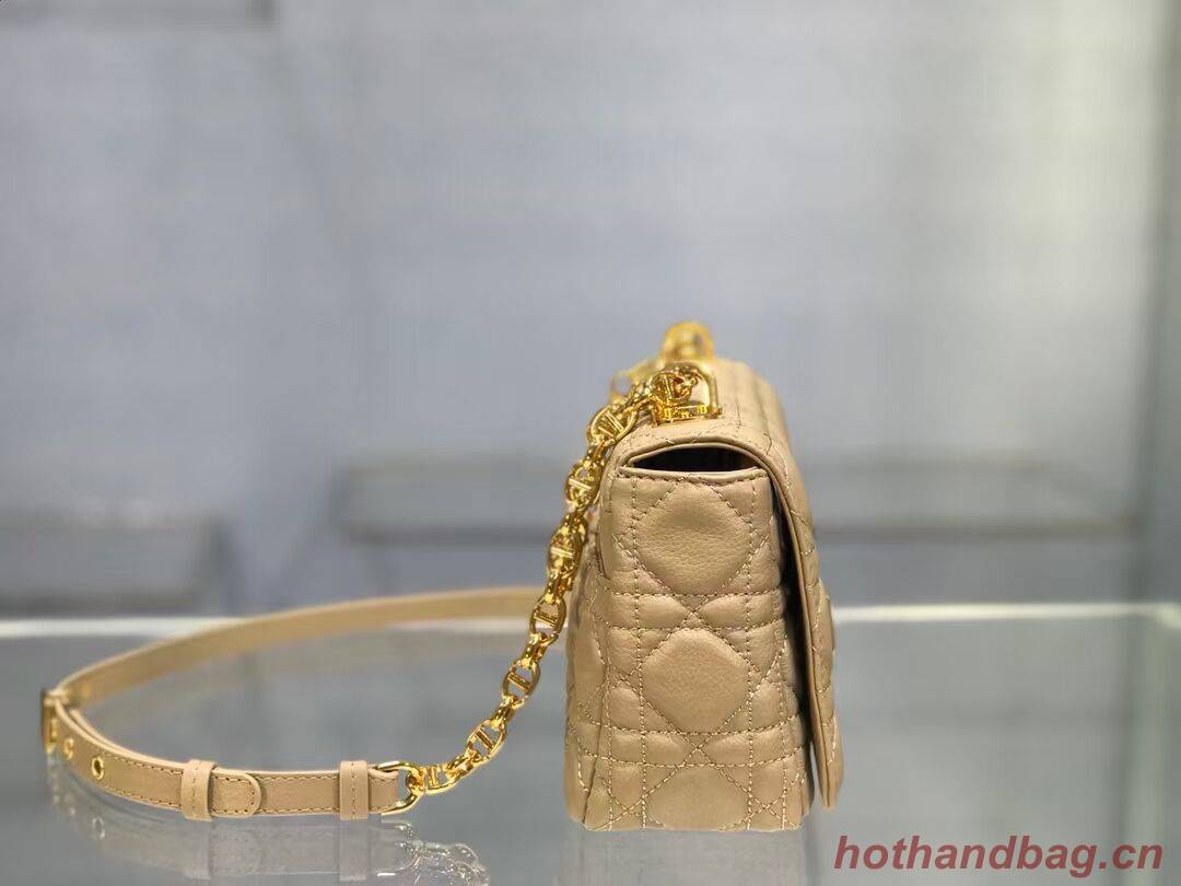 Dior SMALL DIOR CARO BAG Soft Cannage Calfskin M9241 apricot Dior SMALL DIOR CARO BAG Soft Cannage Calfskin M9241 apricot