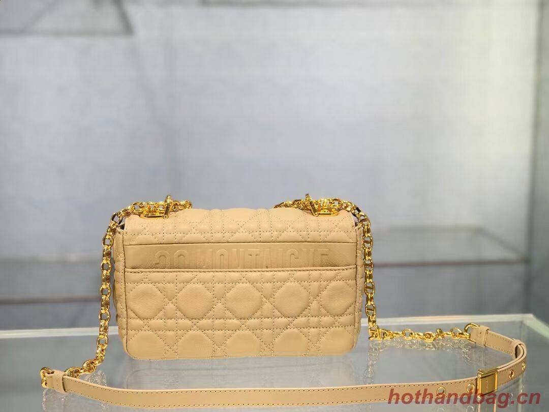 Dior SMALL DIOR CARO BAG Soft Cannage Calfskin M9241 apricot Dior SMALL DIOR CARO BAG Soft Cannage Calfskin M9241 apricot