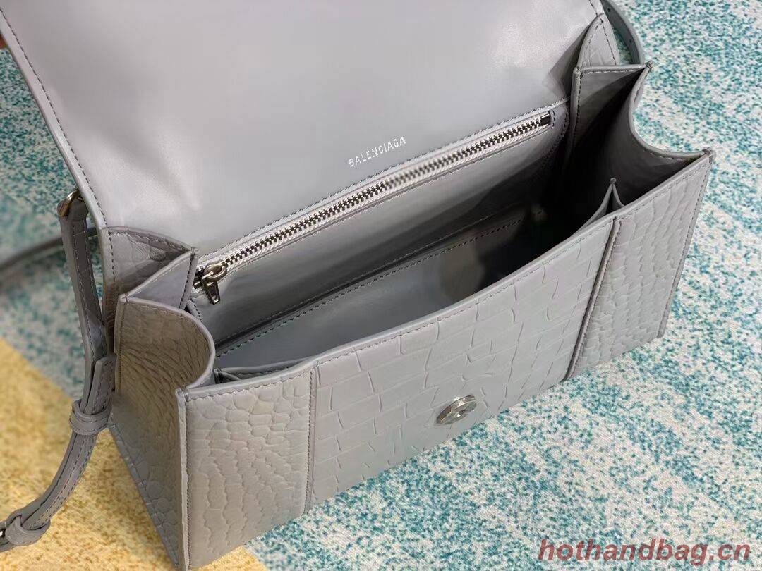 Balenciaga HOURGLASS MEDIUM TOP HANDLE BAG B108892E grey Balenciaga HOURGLASS MEDIUM TOP HANDLE BAG B108892E grey
