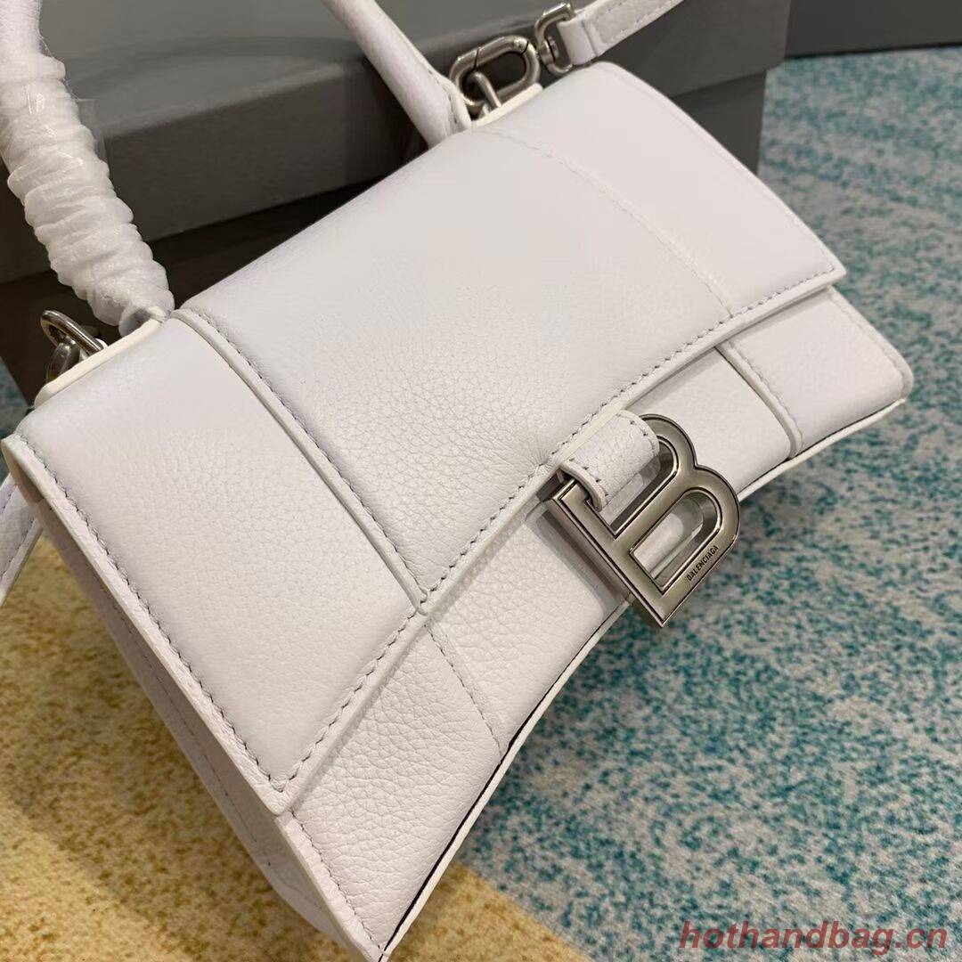 Balenciaga HOURGLASS XS TOP HANDLE BAG Grained calsfkin B108896 white Balenciaga HOURGLASS XS TOP HANDLE BAG Grained calsfkin B108896 white