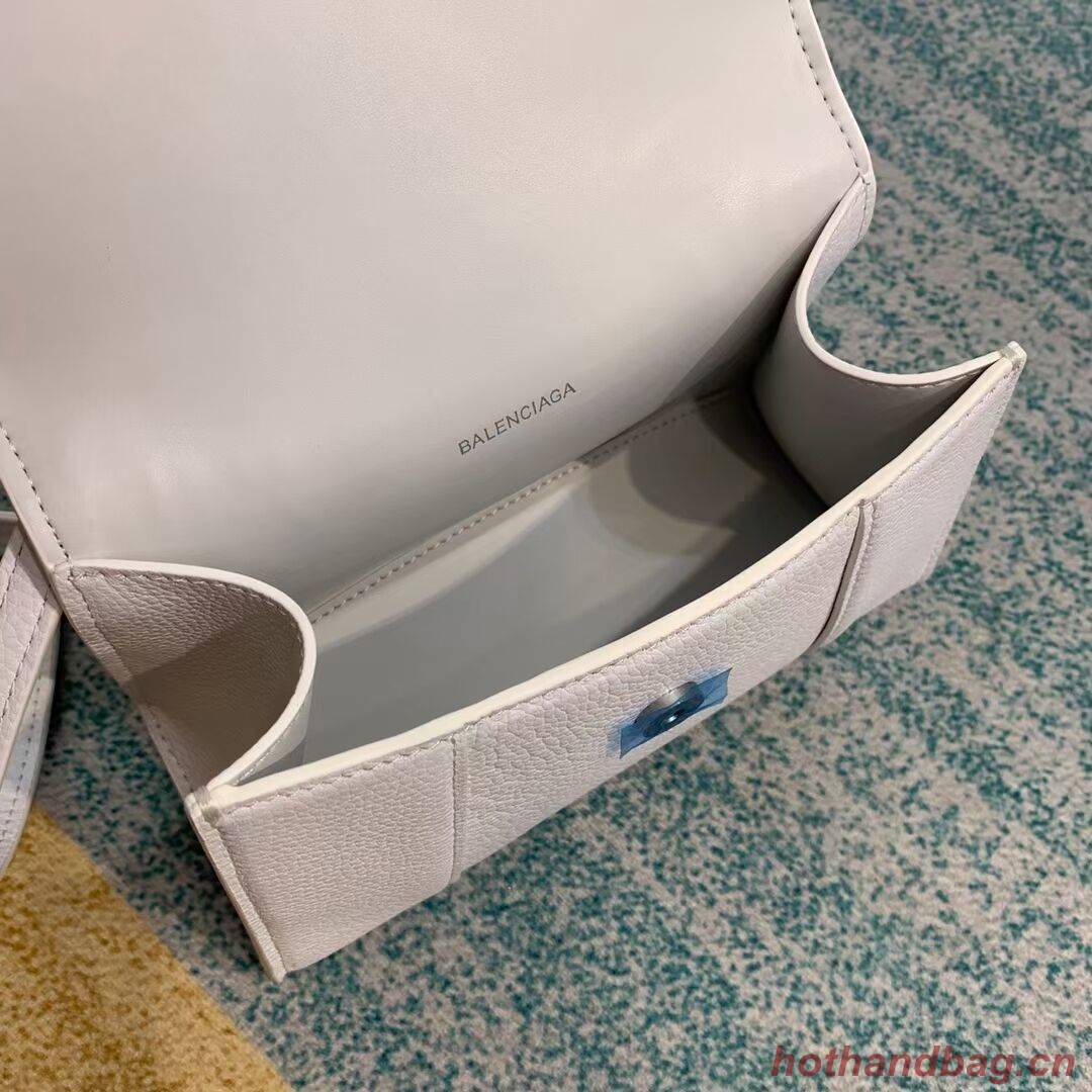 Balenciaga HOURGLASS XS TOP HANDLE BAG Grained calsfkin B108896 white Balenciaga HOURGLASS XS TOP HANDLE BAG Grained calsfkin B108896 white