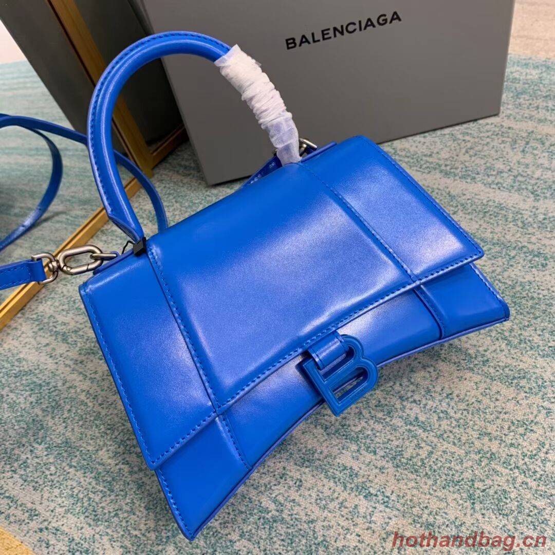 Balenciaga HOURGLASS SMALL TOP HANDLE BAG B108895-1 blue Balenciaga HOURGLASS SMALL TOP HANDLE BAG B108895-1 blue