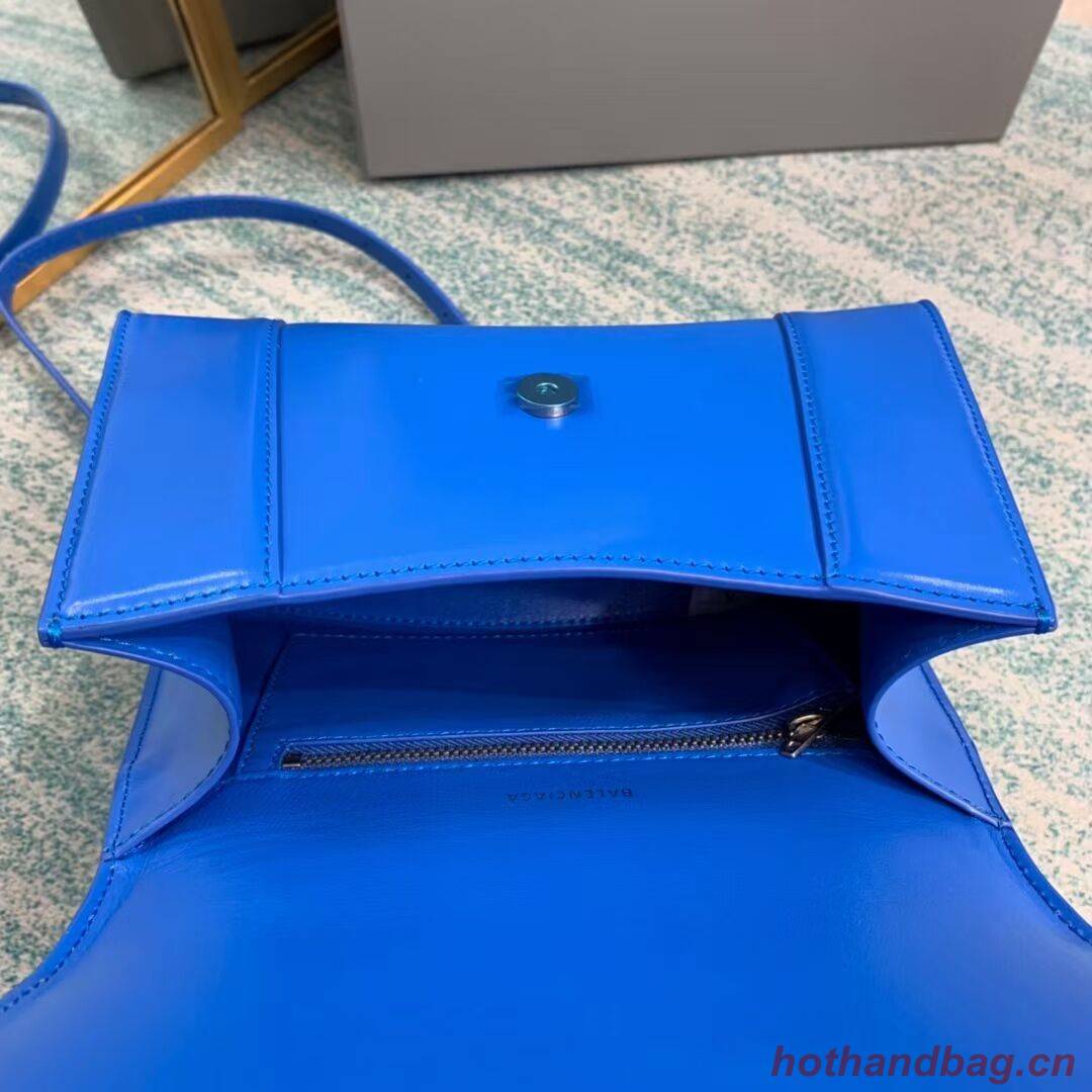 Balenciaga HOURGLASS SMALL TOP HANDLE BAG B108895-1 blue Balenciaga HOURGLASS SMALL TOP HANDLE BAG B108895-1 blue