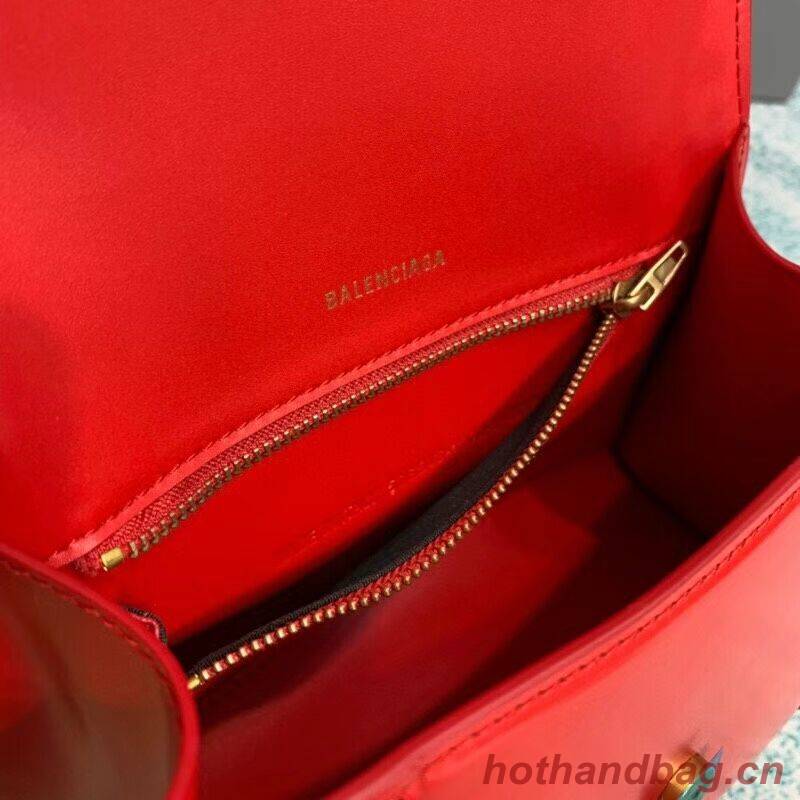 Balenciaga HOURGLASS SMALL TOP HANDLE BAG B108895-1 red Balenciaga HOURGLASS SMALL TOP HANDLE BAG B108895-1 red