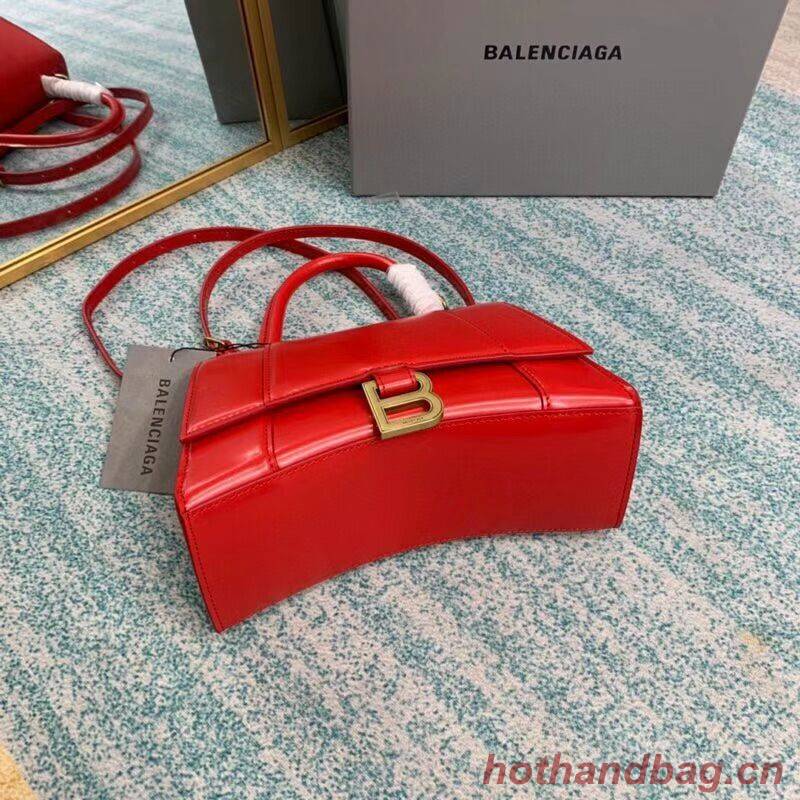 Balenciaga HOURGLASS SMALL TOP HANDLE BAG B108895-1 red Balenciaga HOURGLASS SMALL TOP HANDLE BAG B108895-1 red