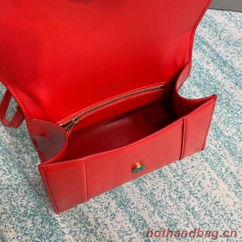 Balenciaga HOURGLASS SMALL TOP HANDLE BAG B108895-1 red Balenciaga HOURGLASS SMALL TOP HANDLE BAG B108895-1 red
