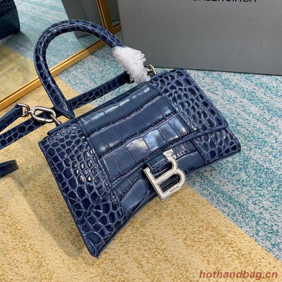 Balenciaga Hourglass XS Top Handle Bag 28331S blue Balenciaga Hourglass XS Top Handle Bag 28331S blue