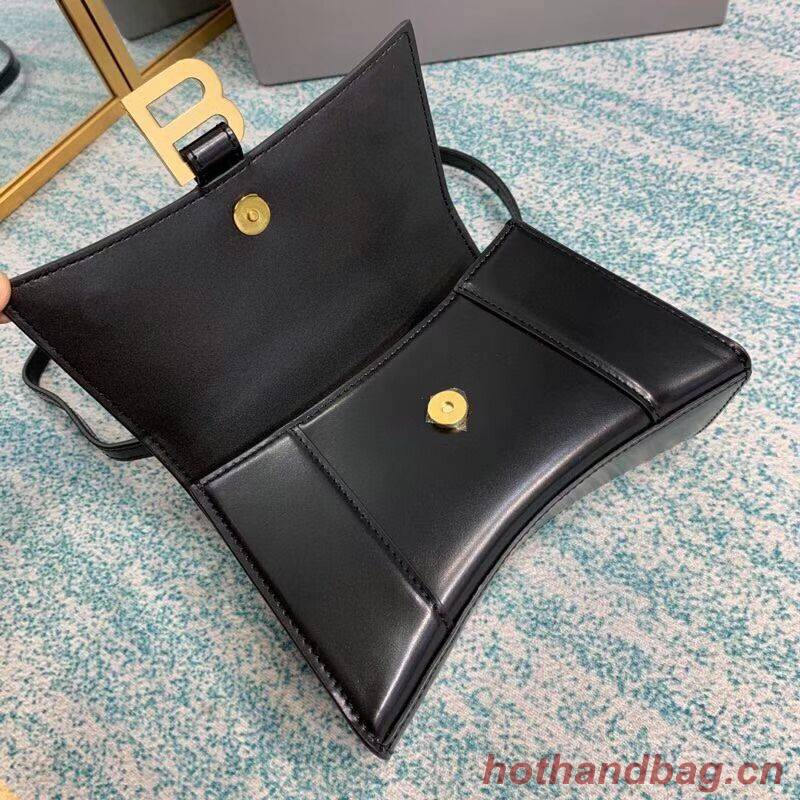 Balenciaga Hourglass XS Top Handle Bag shiny box calfskin 28331 black Balenciaga Hourglass XS Top Handle Bag shiny box calfskin 28331 black