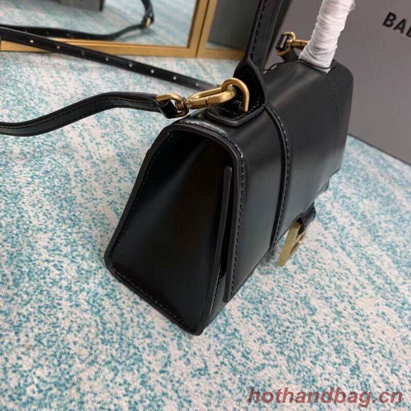 Balenciaga Hourglass XS Top Handle Bag shiny box calfskin 28331 black Balenciaga Hourglass XS Top Handle Bag shiny box calfskin 28331 black
