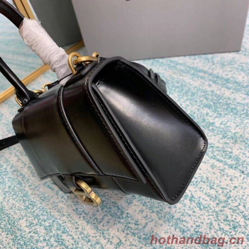 Balenciaga Hourglass XS Top Handle Bag shiny box calfskin 28331 black Balenciaga Hourglass XS Top Handle Bag shiny box calfskin 28331 black