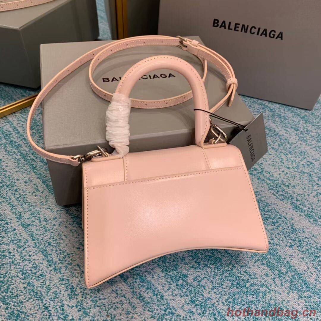 Balenciaga Hourglass XS Top Handle Bag shiny box calfskin 28331 LIGHT ROSE Balenciaga Hourglass XS Top Handle Bag shiny box calfskin 28331 LIGHT ROSE