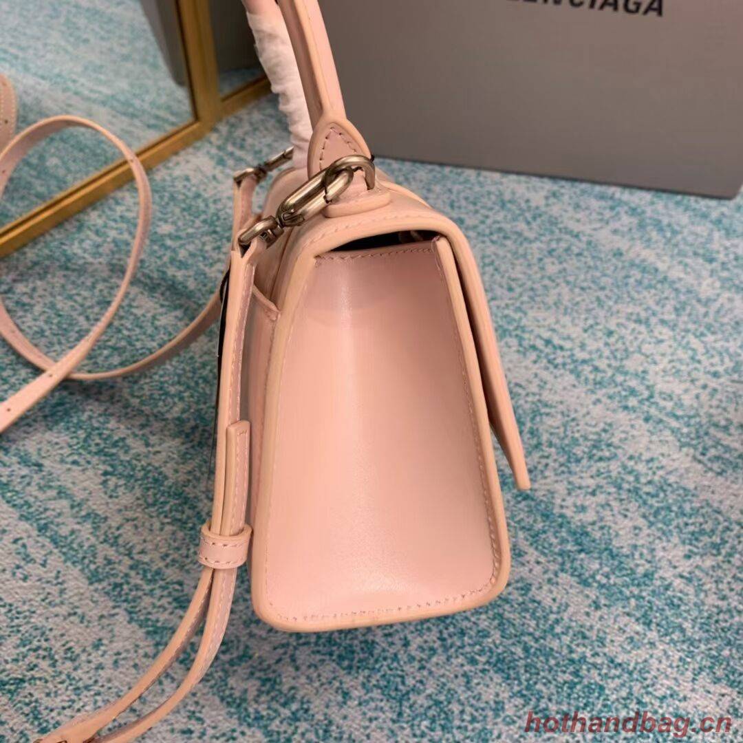 Balenciaga Hourglass XS Top Handle Bag shiny box calfskin 28331 LIGHT ROSE Balenciaga Hourglass XS Top Handle Bag shiny box calfskin 28331 LIGHT ROSE