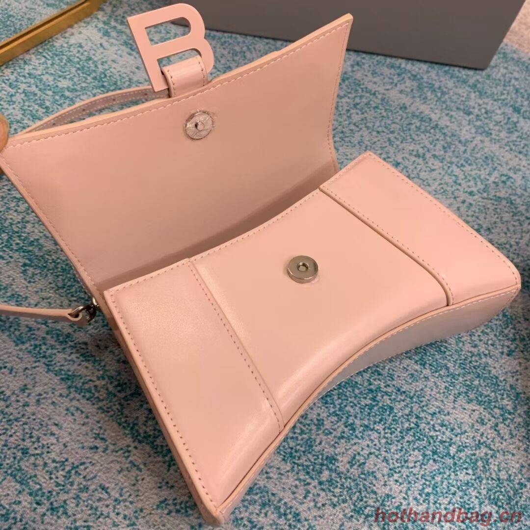 Balenciaga Hourglass XS Top Handle Bag shiny box calfskin 28331 LIGHT ROSE Balenciaga Hourglass XS Top Handle Bag shiny box calfskin 28331 LIGHT ROSE
