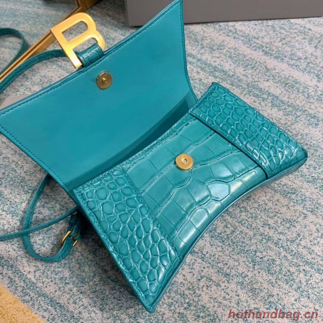 Balenciaga Hourglass XS Top Handle Bag 28331S light blue Balenciaga Hourglass XS Top Handle Bag 28331S light blue