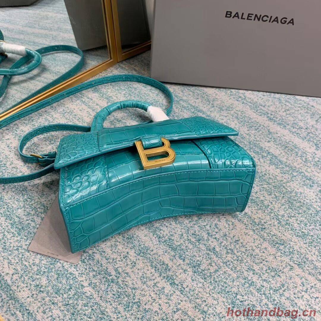 Balenciaga Hourglass XS Top Handle Bag 28331S light blue Balenciaga Hourglass XS Top Handle Bag 28331S light blue
