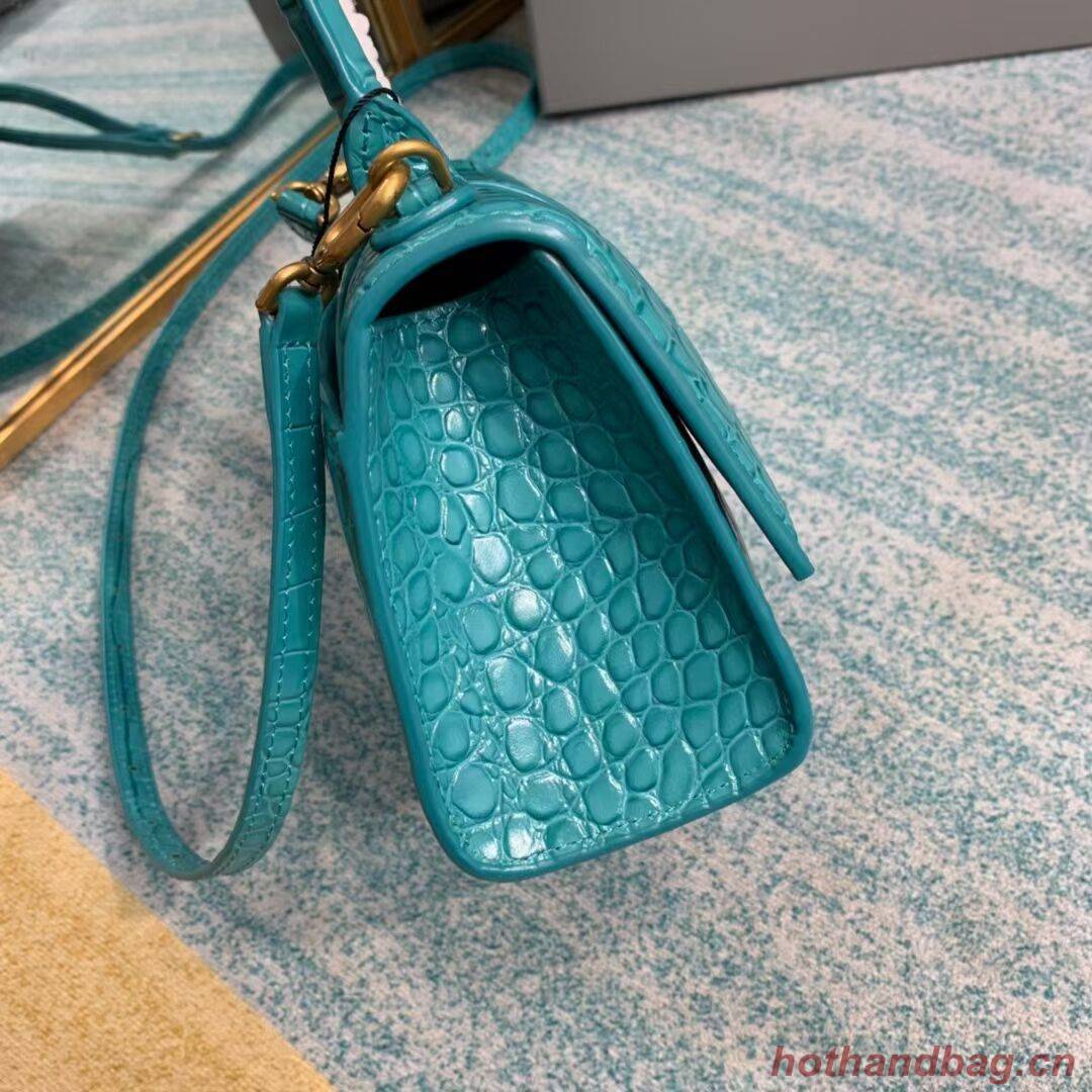 Balenciaga Hourglass XS Top Handle Bag 28331S light blue Balenciaga Hourglass XS Top Handle Bag 28331S light blue