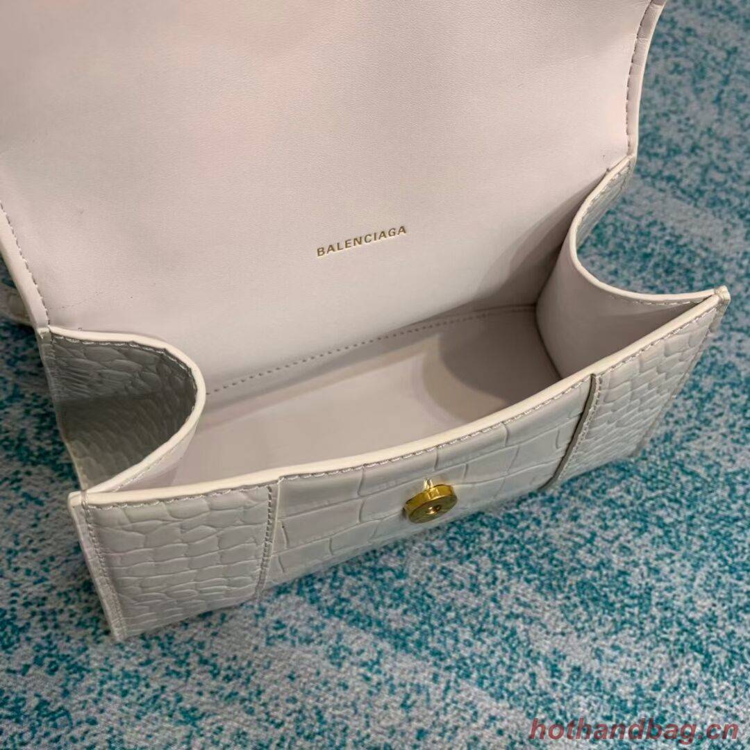 Balenciaga Hourglass XS Top Handle Bag 28331S white Balenciaga Hourglass XS Top Handle Bag 28331S white