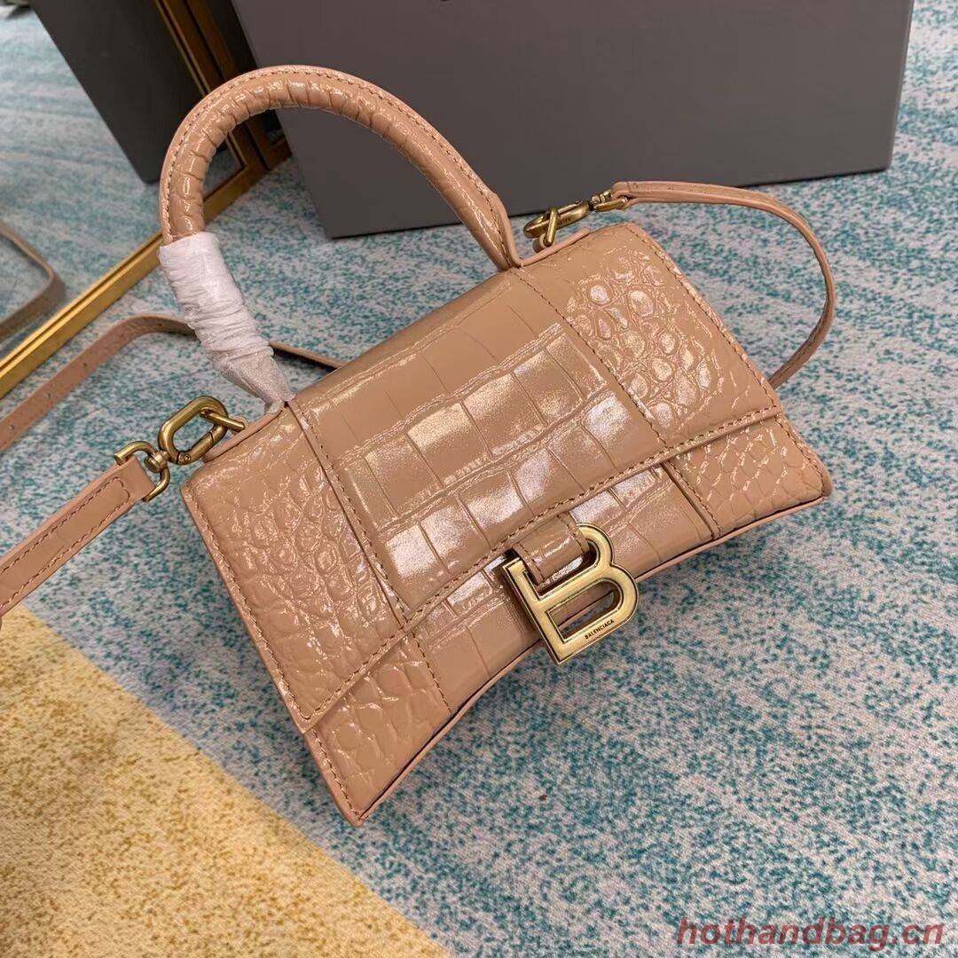 Balenciaga Hourglass XS Top Handle Bag 28331S apricot Balenciaga Hourglass XS Top Handle Bag 28331S apricot
