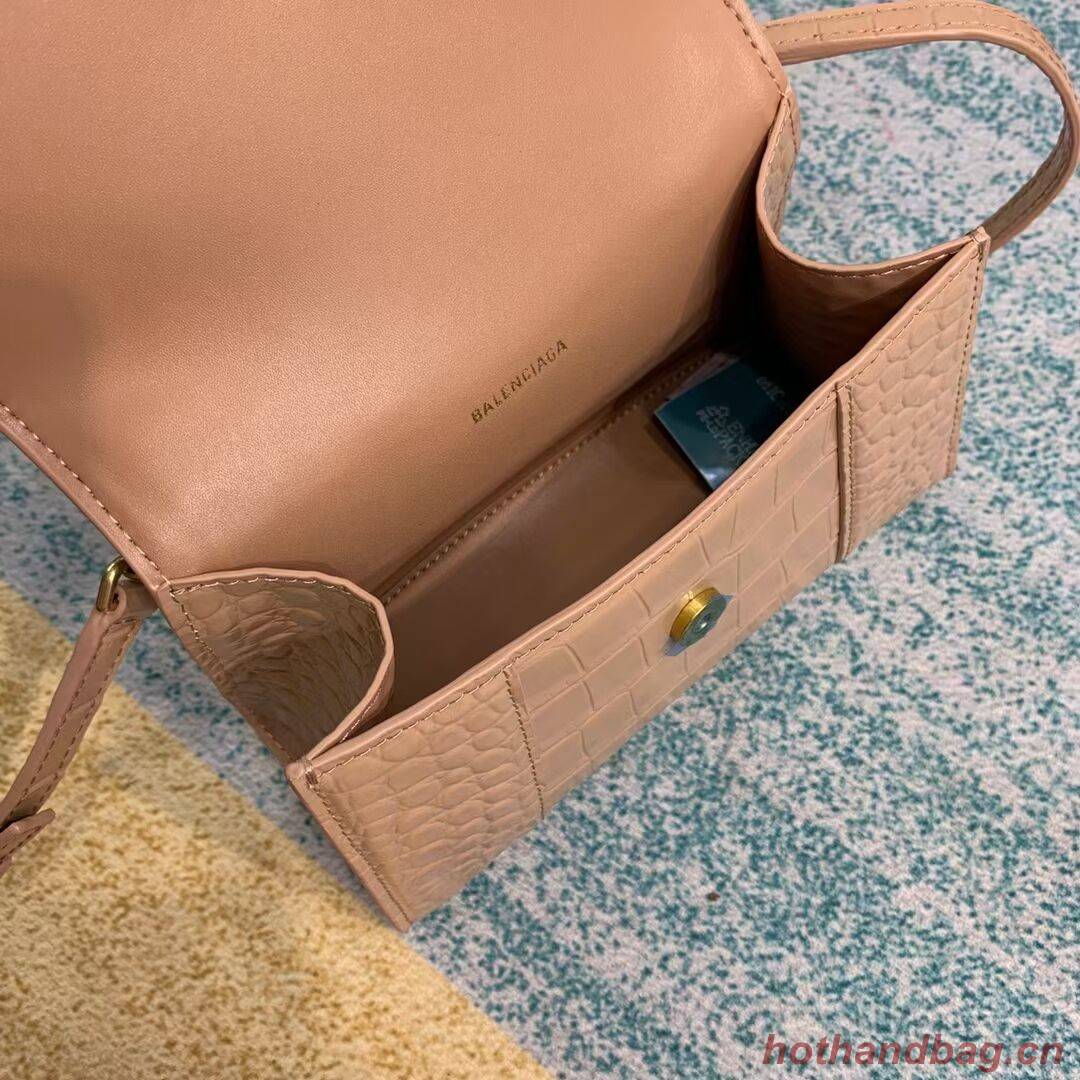 Balenciaga Hourglass XS Top Handle Bag 28331S apricot Balenciaga Hourglass XS Top Handle Bag 28331S apricot