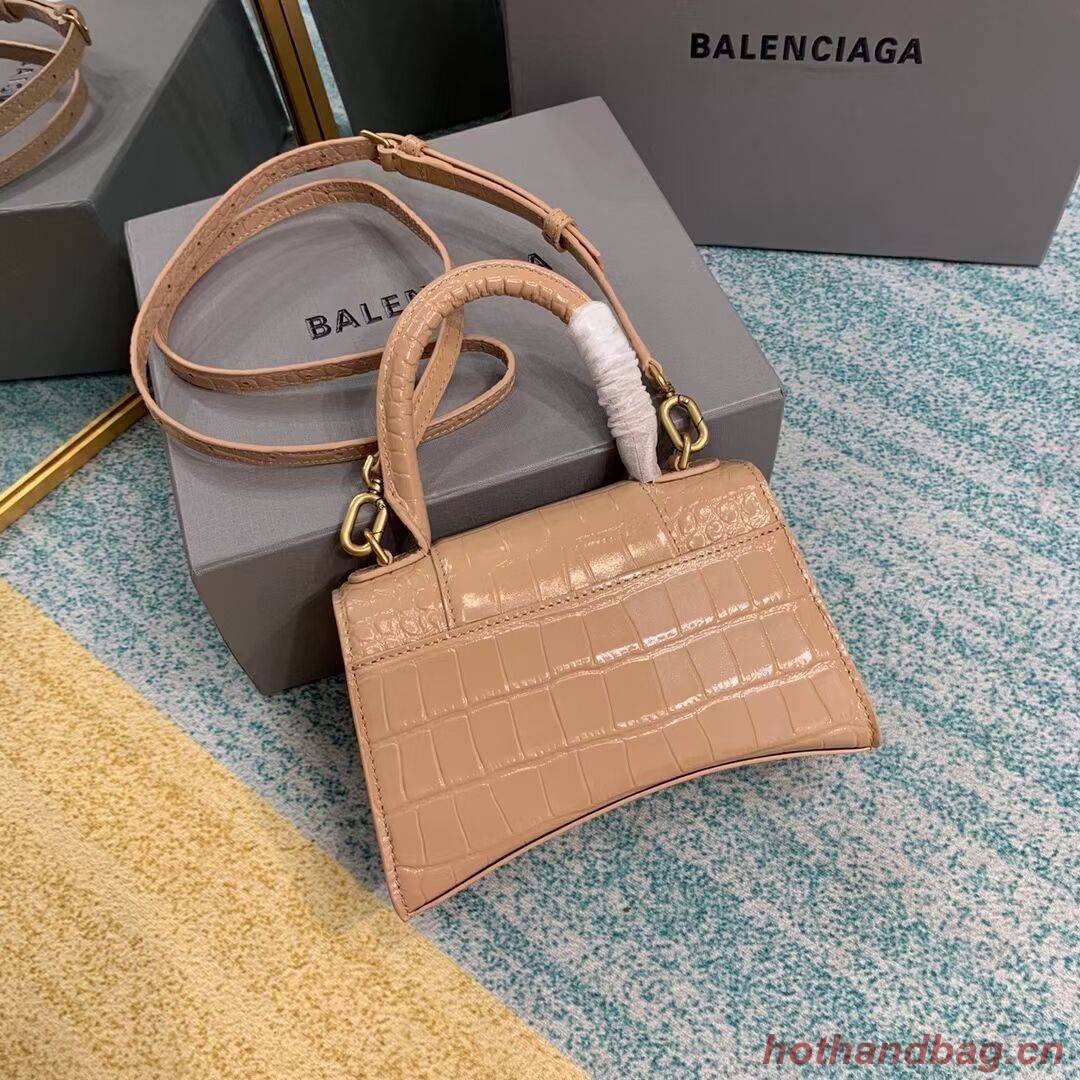 Balenciaga Hourglass XS Top Handle Bag 28331S apricot Balenciaga Hourglass XS Top Handle Bag 28331S apricot