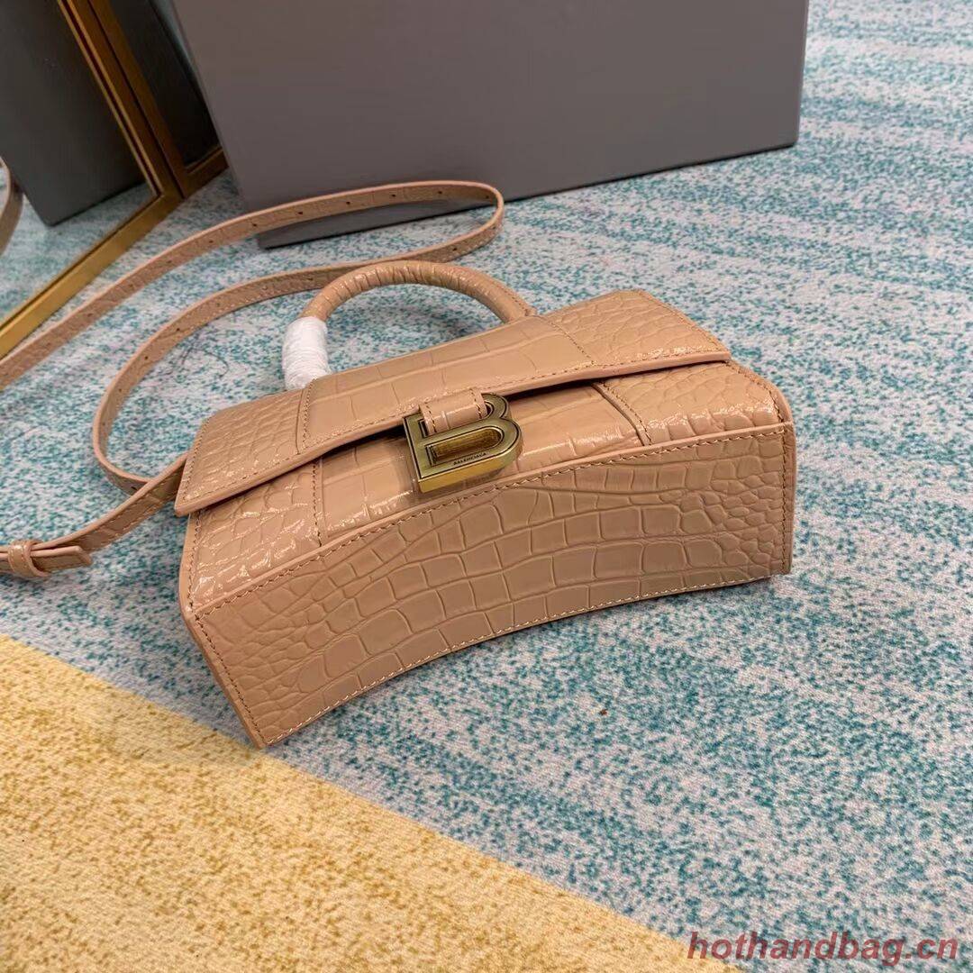 Balenciaga Hourglass XS Top Handle Bag 28331S apricot Balenciaga Hourglass XS Top Handle Bag 28331S apricot