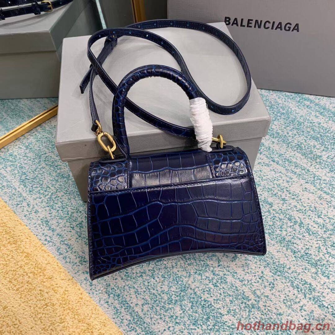 Balenciaga Hourglass XS Top Handle Bag 28331S dark blue Balenciaga Hourglass XS Top Handle Bag 28331S dark blue