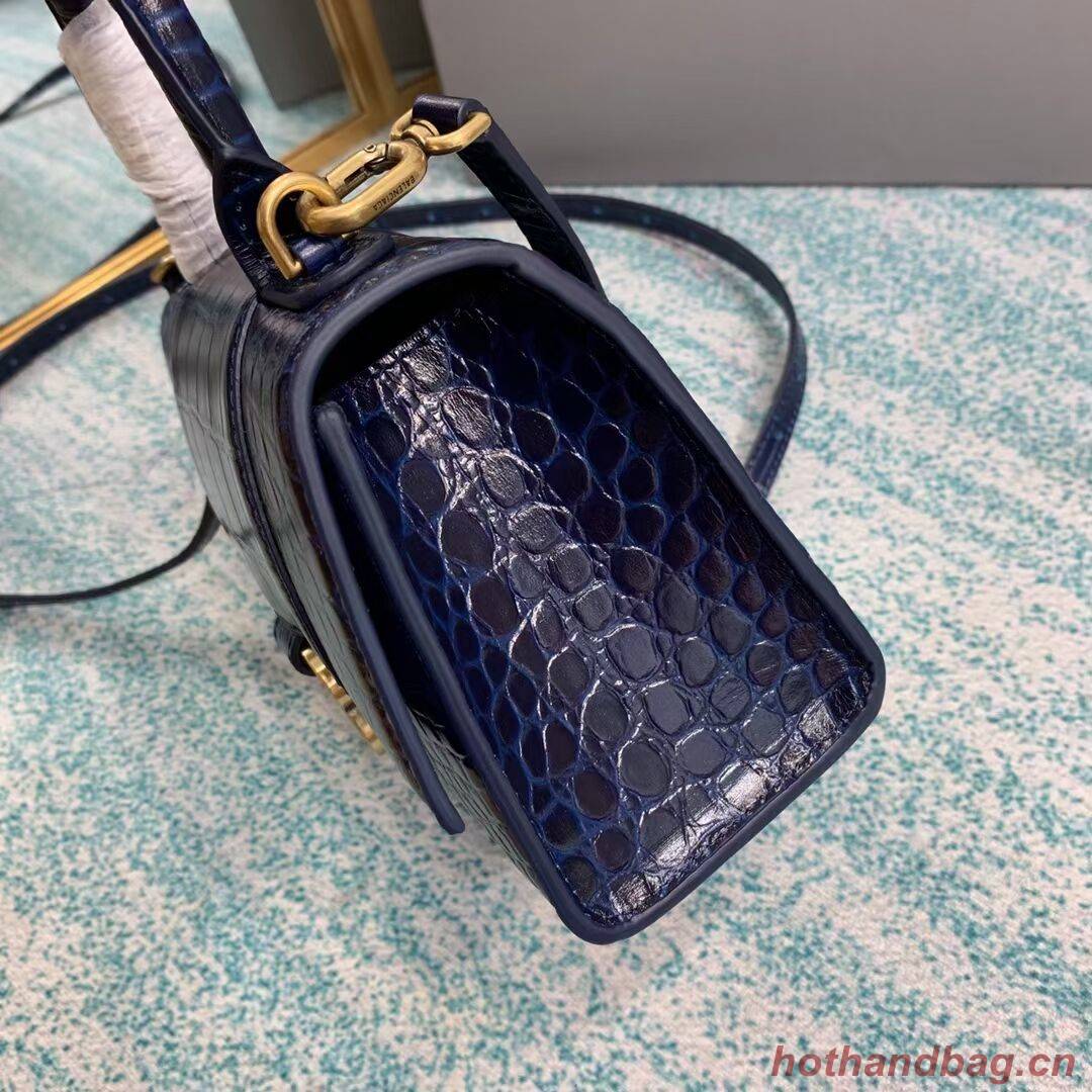 Balenciaga Hourglass XS Top Handle Bag 28331S dark blue Balenciaga Hourglass XS Top Handle Bag 28331S dark blue