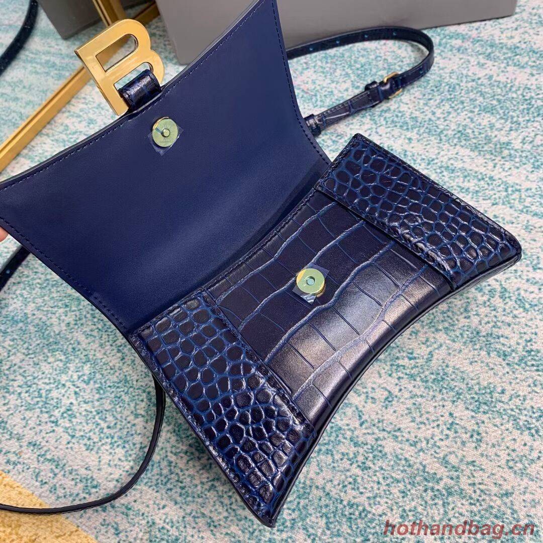 Balenciaga Hourglass XS Top Handle Bag 28331S dark blue Balenciaga Hourglass XS Top Handle Bag 28331S dark blue