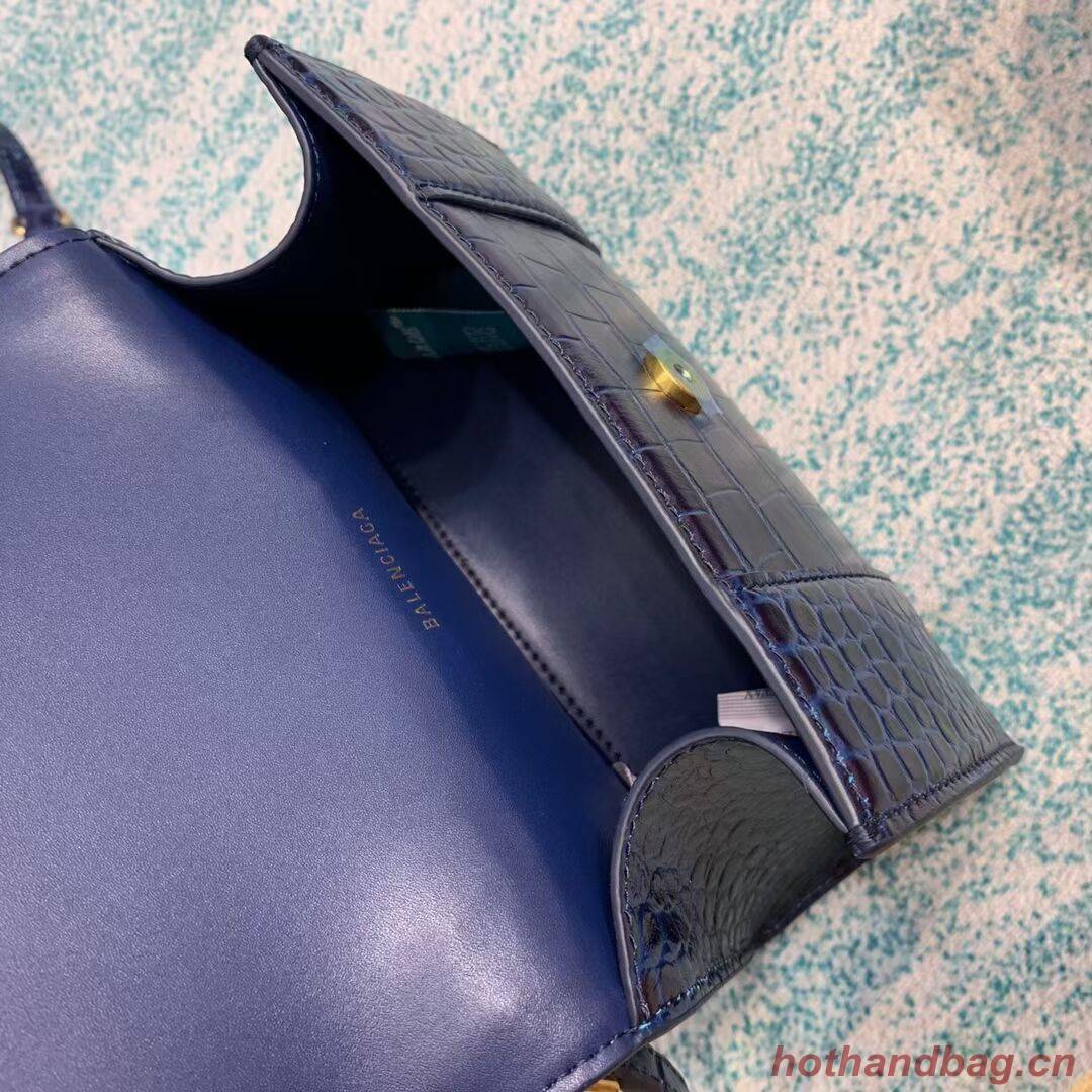 Balenciaga Hourglass XS Top Handle Bag 28331S dark blue Balenciaga Hourglass XS Top Handle Bag 28331S dark blue