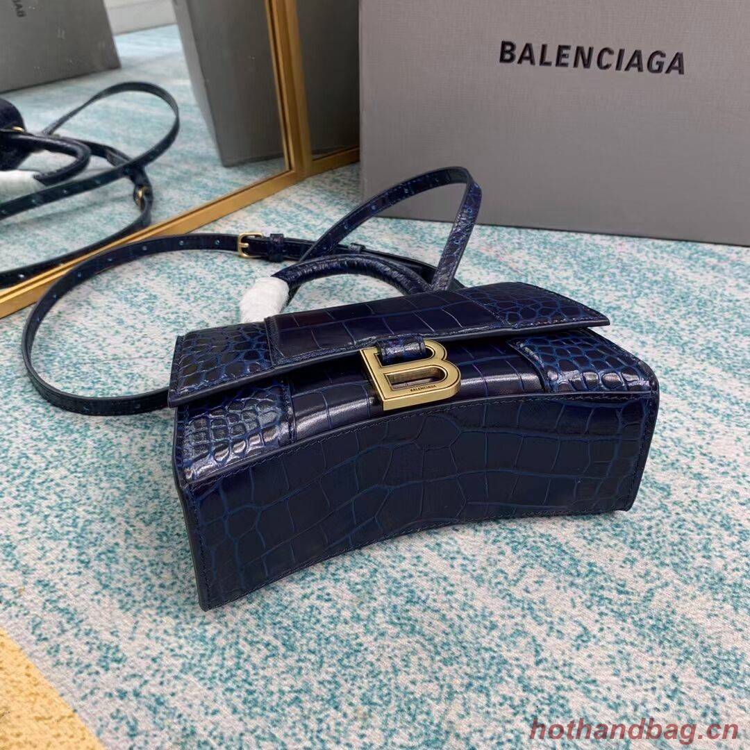Balenciaga Hourglass XS Top Handle Bag 28331S dark blue Balenciaga Hourglass XS Top Handle Bag 28331S dark blue