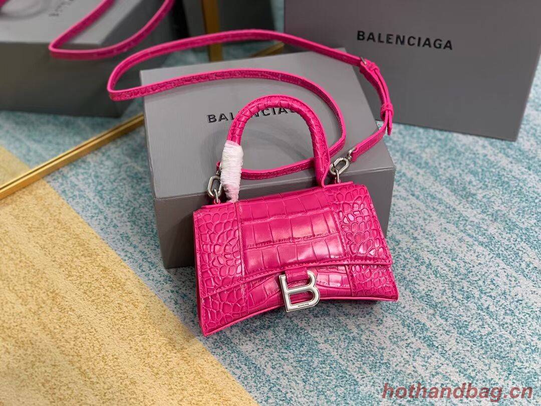 Balenciaga Hourglass XS Top Handle Bag 28331S neon pink Balenciaga Hourglass XS Top Handle Bag 28331S neon pink
