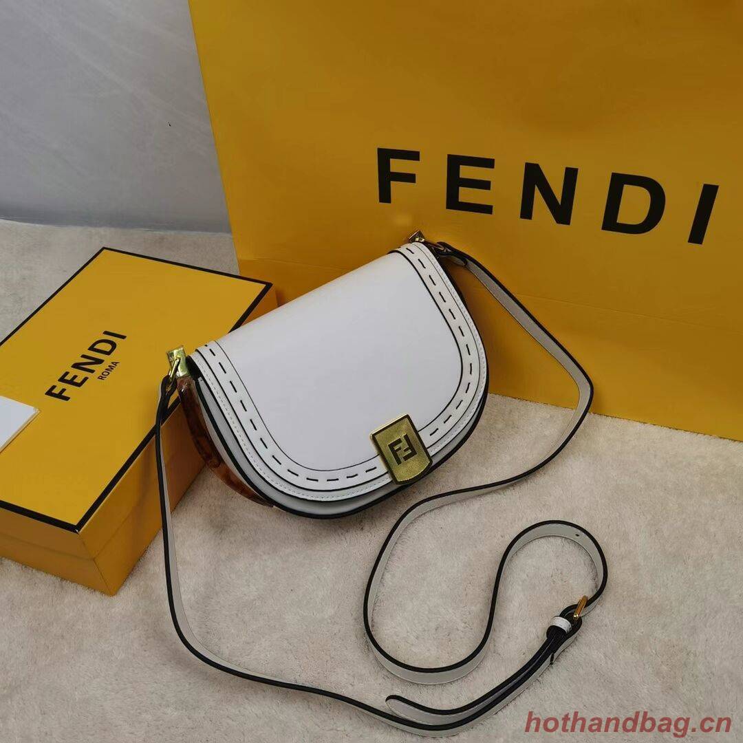 FENDI MOONLIGHT leather bag 8BT346A White FENDI MOONLIGHT leather bag 8BT346A White