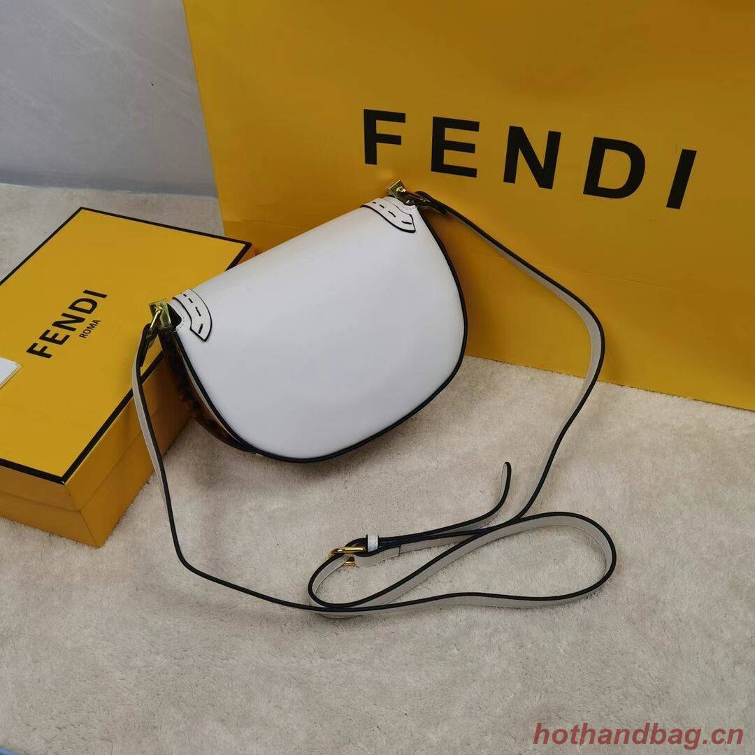 FENDI MOONLIGHT leather bag 8BT346A White FENDI MOONLIGHT leather bag 8BT346A White