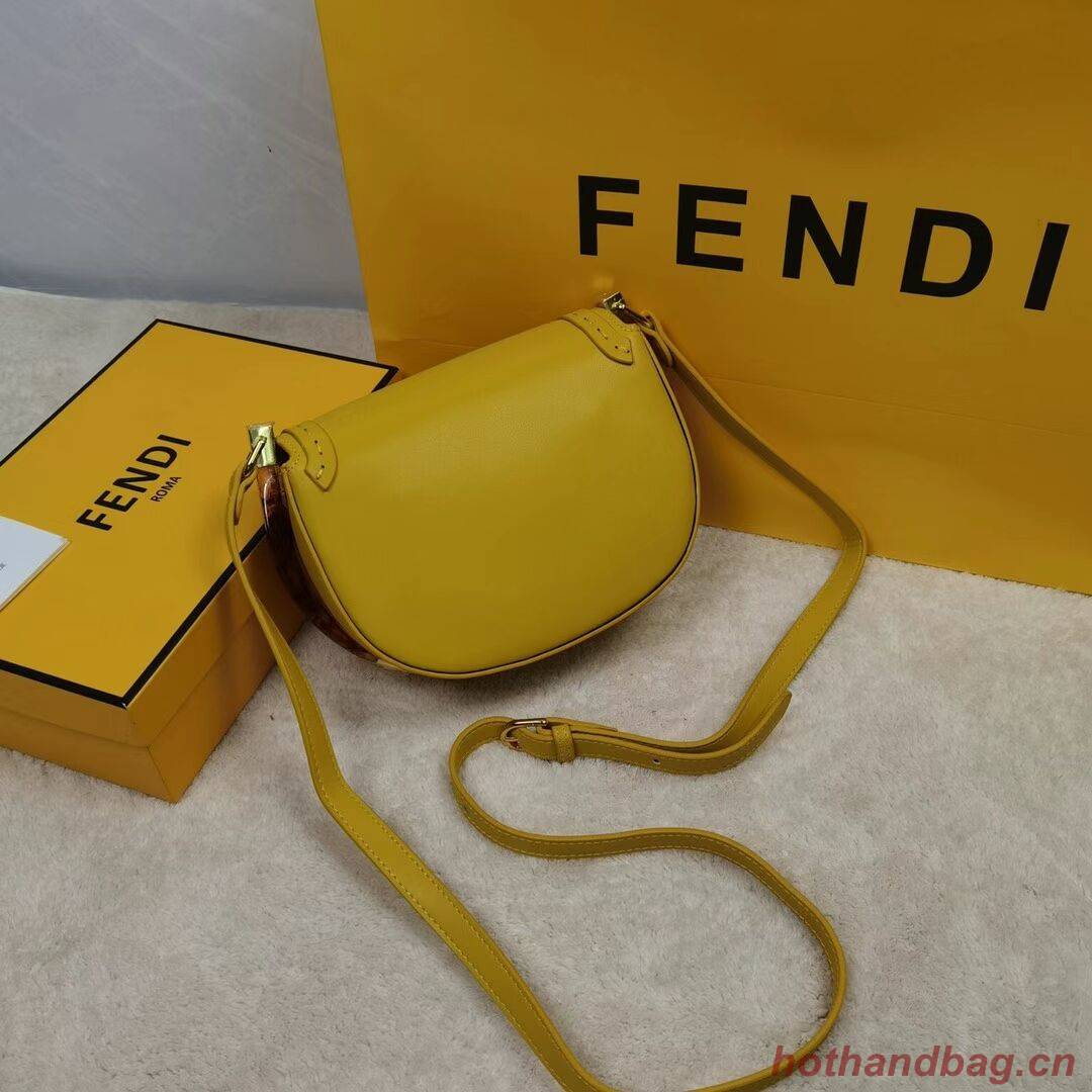 FENDI MOONLIGHT leather bag 8BT346A yellow FENDI MOONLIGHT leather bag 8BT346A yellow
