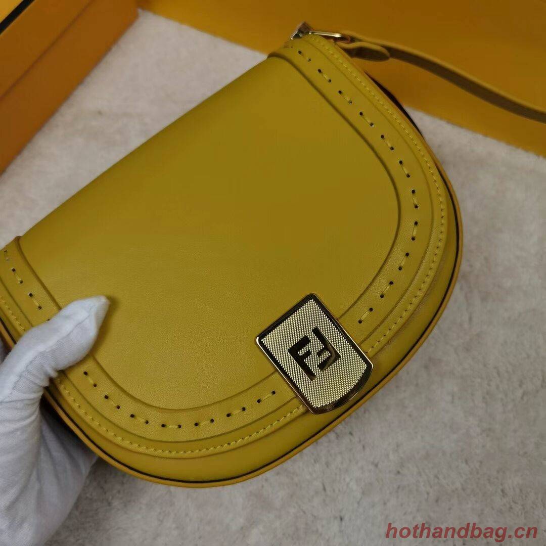 FENDI MOONLIGHT leather bag 8BT346A yellow FENDI MOONLIGHT leather bag 8BT346A yellow