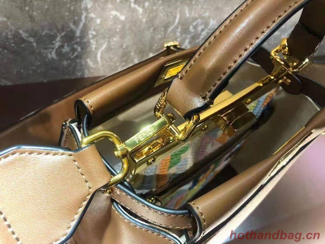 FENDI PEEKABOO ISEEU SMALL leather bag F1615 blackish green FENDI PEEKABOO ISEEU SMALL leather bag F1615 blackish green