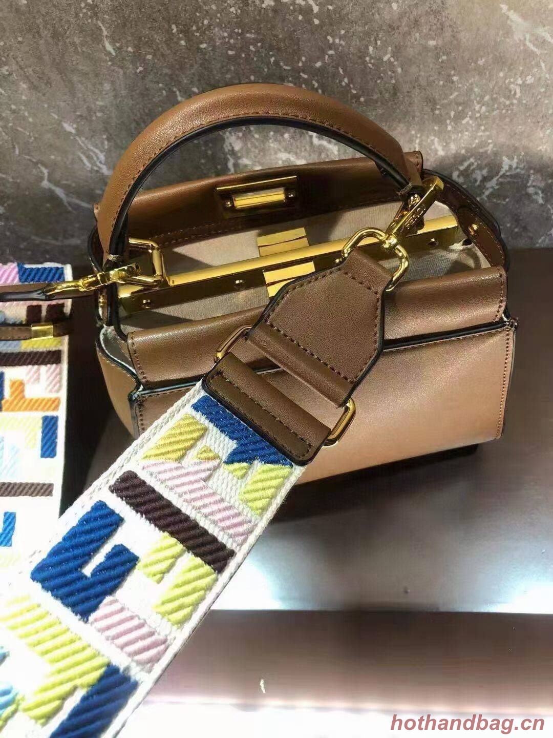 FENDI PEEKABOO ISEEU SMALL leather bag F1615 blackish green FENDI PEEKABOO ISEEU SMALL leather bag F1615 blackish green