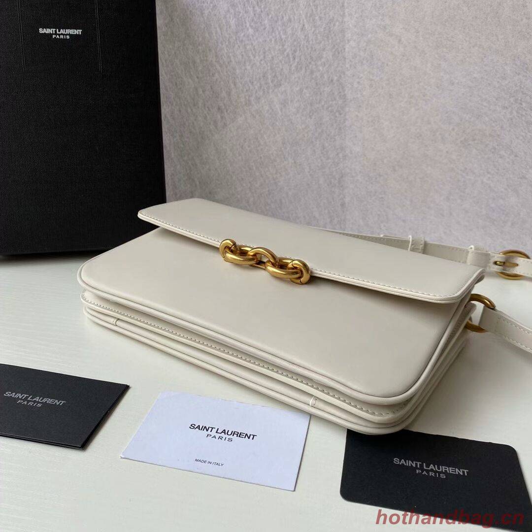 YSL LE MAILLON SATCHEL IN SMOOTH LEATHER 6497952 white