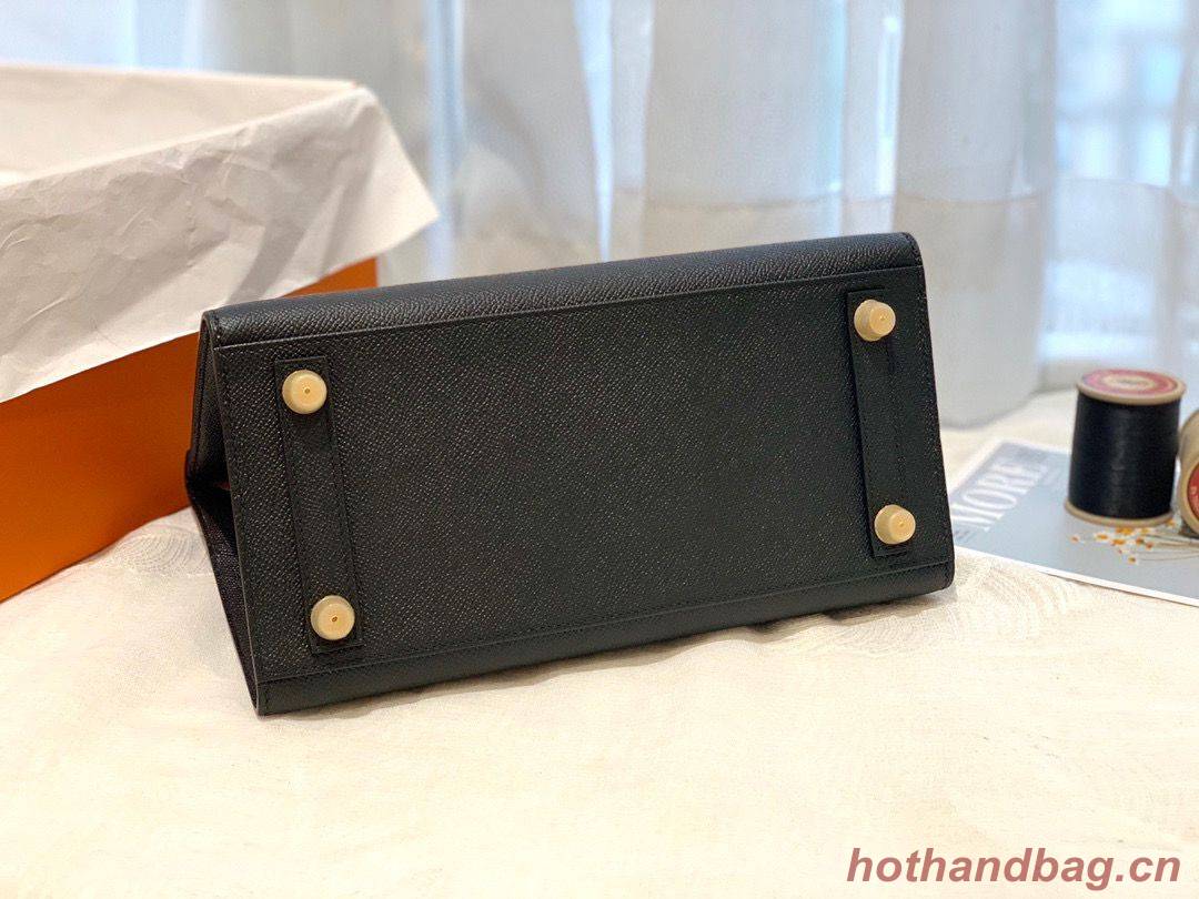 Hermes Birkin 25CM Epsom Bag Original Leather H25E Black Hermes Birkin 25CM Epsom Bag Original Leather H25E Black