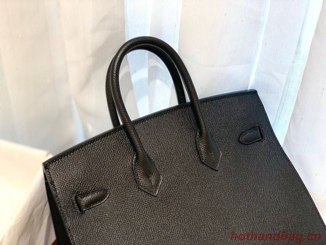 Hermes Birkin 25CM Epsom Bag Original Leather H25E Black Hermes Birkin 25CM Epsom Bag Original Leather H25E Black