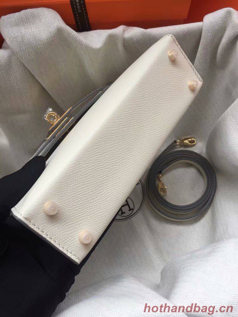 Hermes Kelly 19cm Shoulder Bags Epsom Leather KL19 Cream Hermes Kelly 19cm Shoulder Bags Epsom Leather KL19 Cream