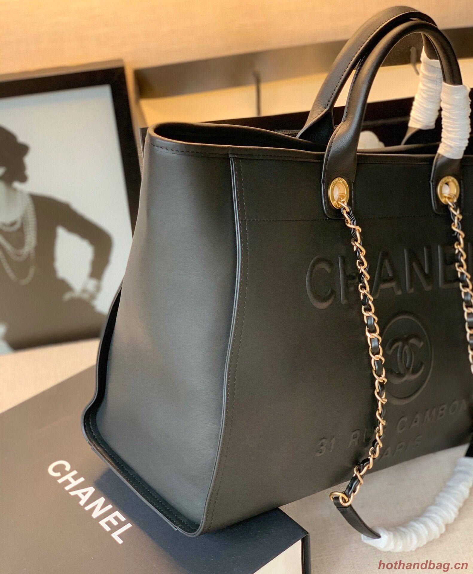 Chanel Original Leather Shopping Bag A66945 Black Chanel Original Leather Shopping Bag A66945 Black