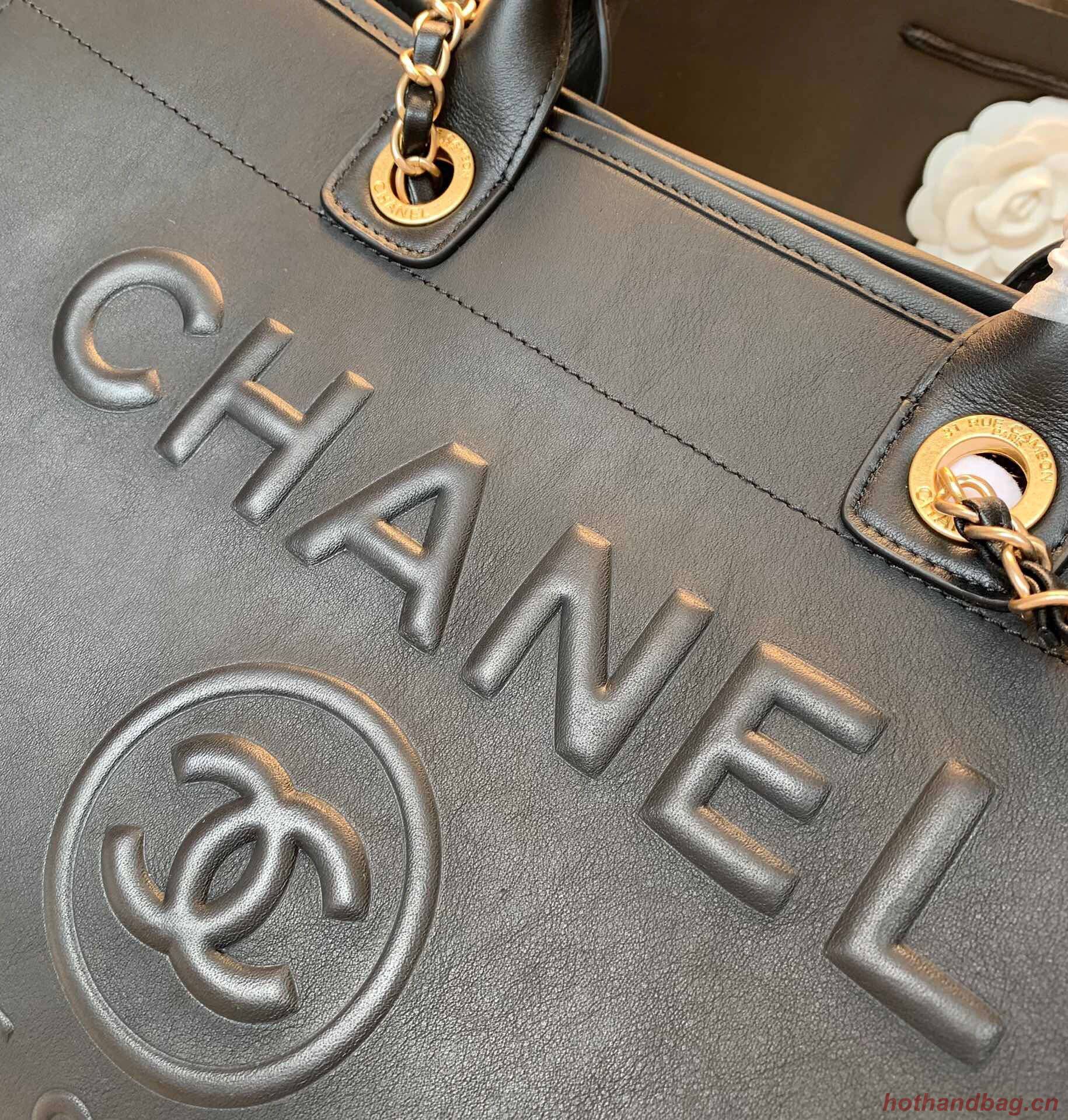 Chanel Original Leather Shopping Bag A66945 Black Chanel Original Leather Shopping Bag A66945 Black