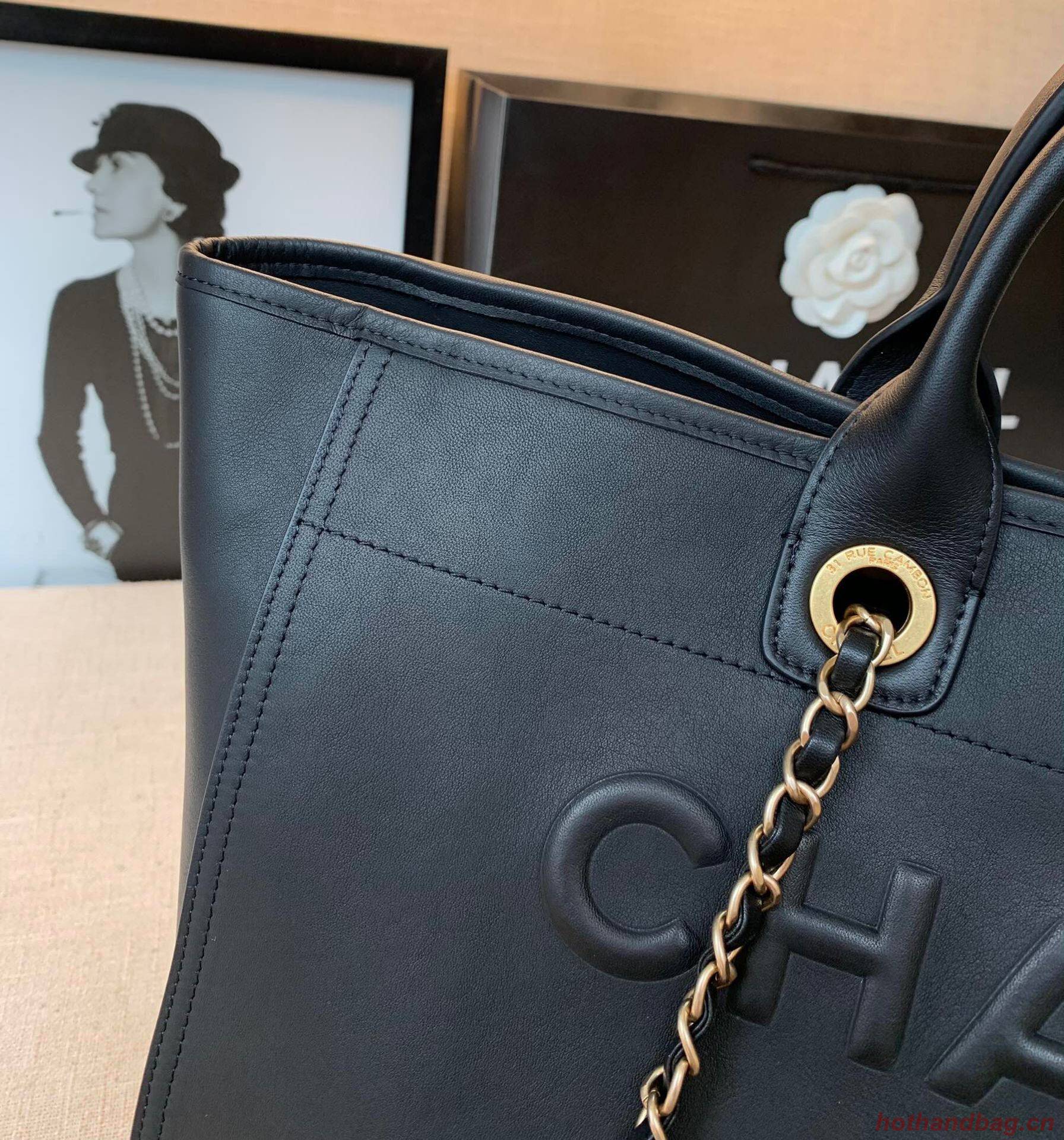Chanel Original Leather Shopping Bag A66945 Black Chanel Original Leather Shopping Bag A66945 Black